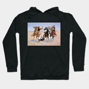 Aiding a Comrade by Frederic Remington Hoodie